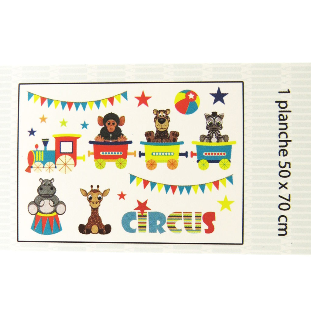 Planche de stickers \'Circus\' tutti frutti (50x70 cm) - [L7585]