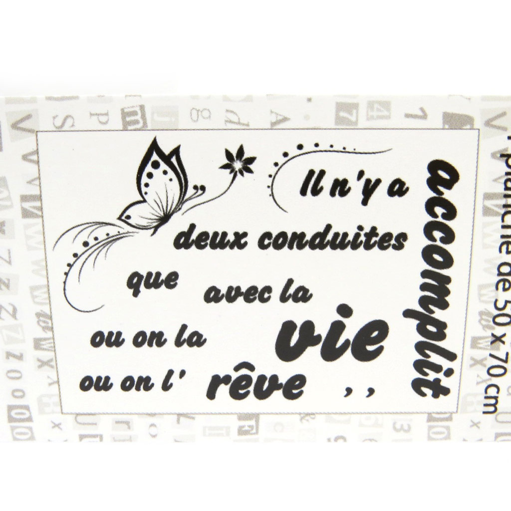 Planche de stickers \'Accomplir la Vie\' (20x70 cm) - [M5222]