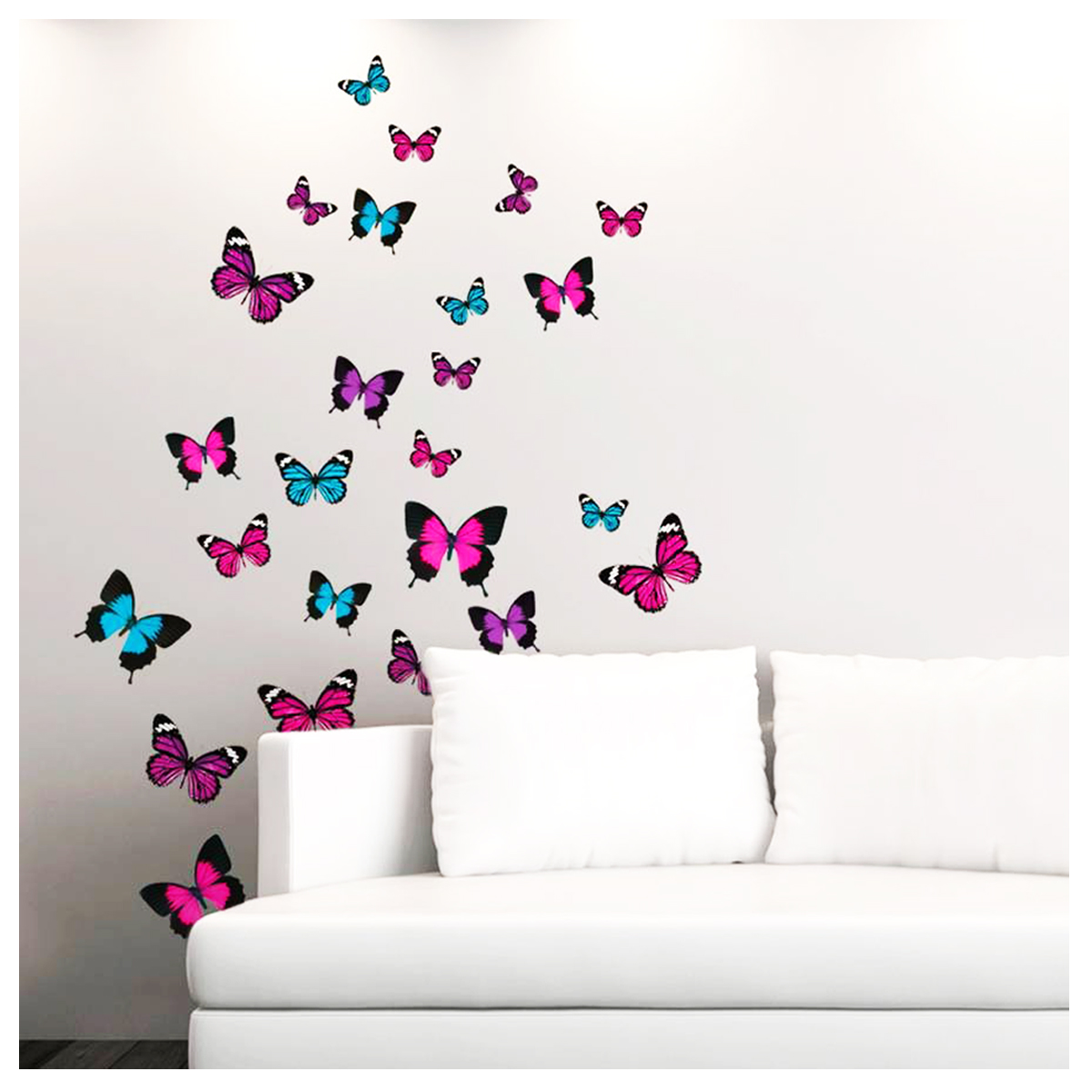 Planche de stickers \'Papillons\' (50x70 cm) - [M9143]
