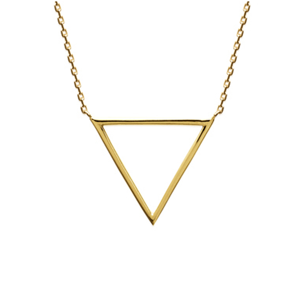 Collier Plaqué Or \'Triangle\' doré - 25x20 mm - [N6226]