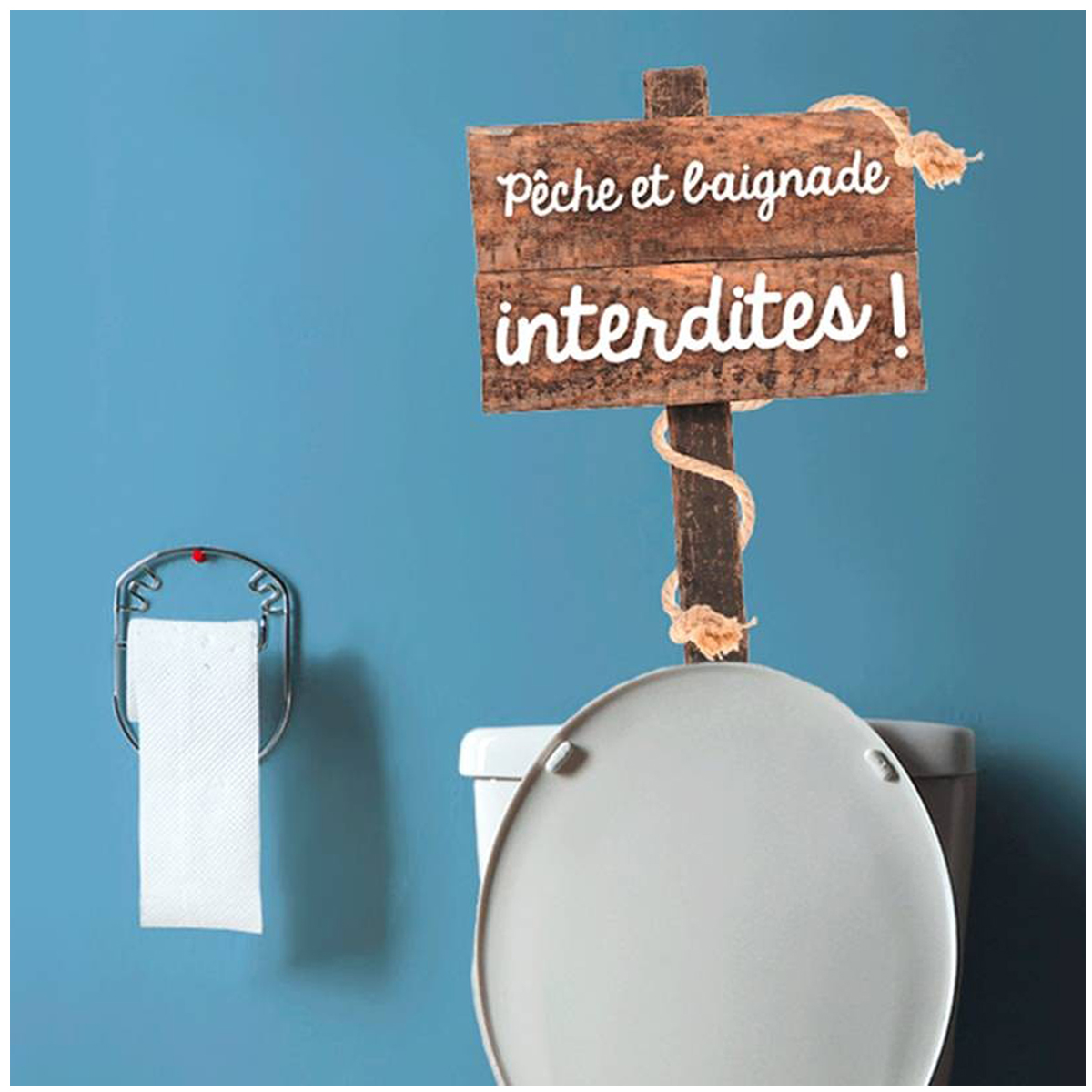 Planche de stickers \'Messages\' (\'Pêche et baignade interdites !\') - 50x70 cm - [Q4816]