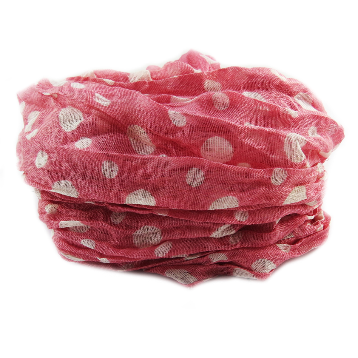 Echarpe coton \'Petits Pois\' rose - 50x160 cm - [Q5278]