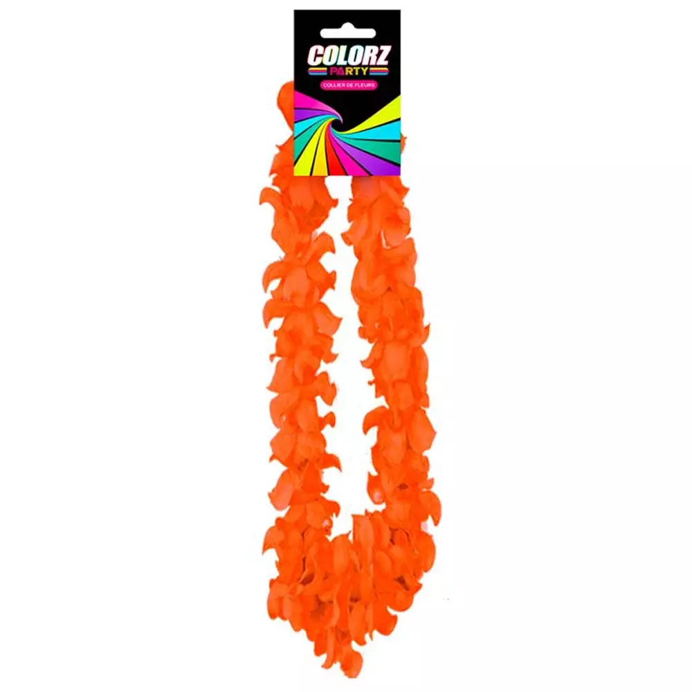 les trésors de lily Collier de fleurs 'Coloriage' orange 50 cm [Q5479]