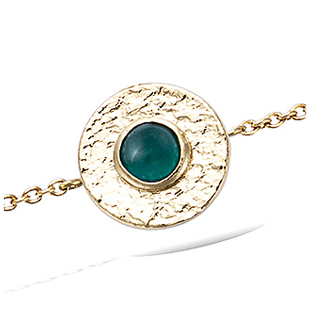 Bracelet Plaqué Or \'Cléopatra\' vert doré - 12 mm - [R1551]