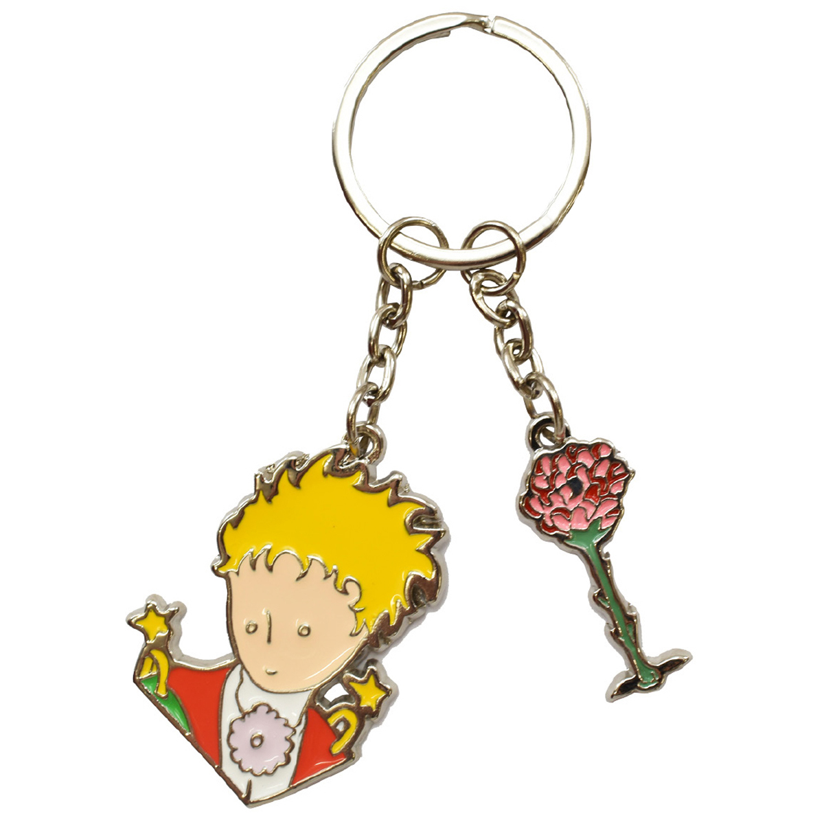 Porte-Clés \'Le Petit Prince\' multicolore (rose) - 50x30 mm - [Q8324]