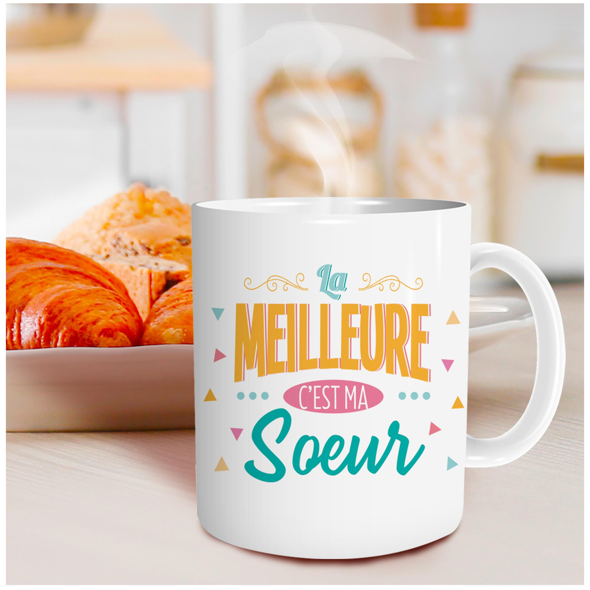 Mug céramique \'Soeur\' (La meilleure c\'est ma Soeur)- 95x80 mm - [A0911]