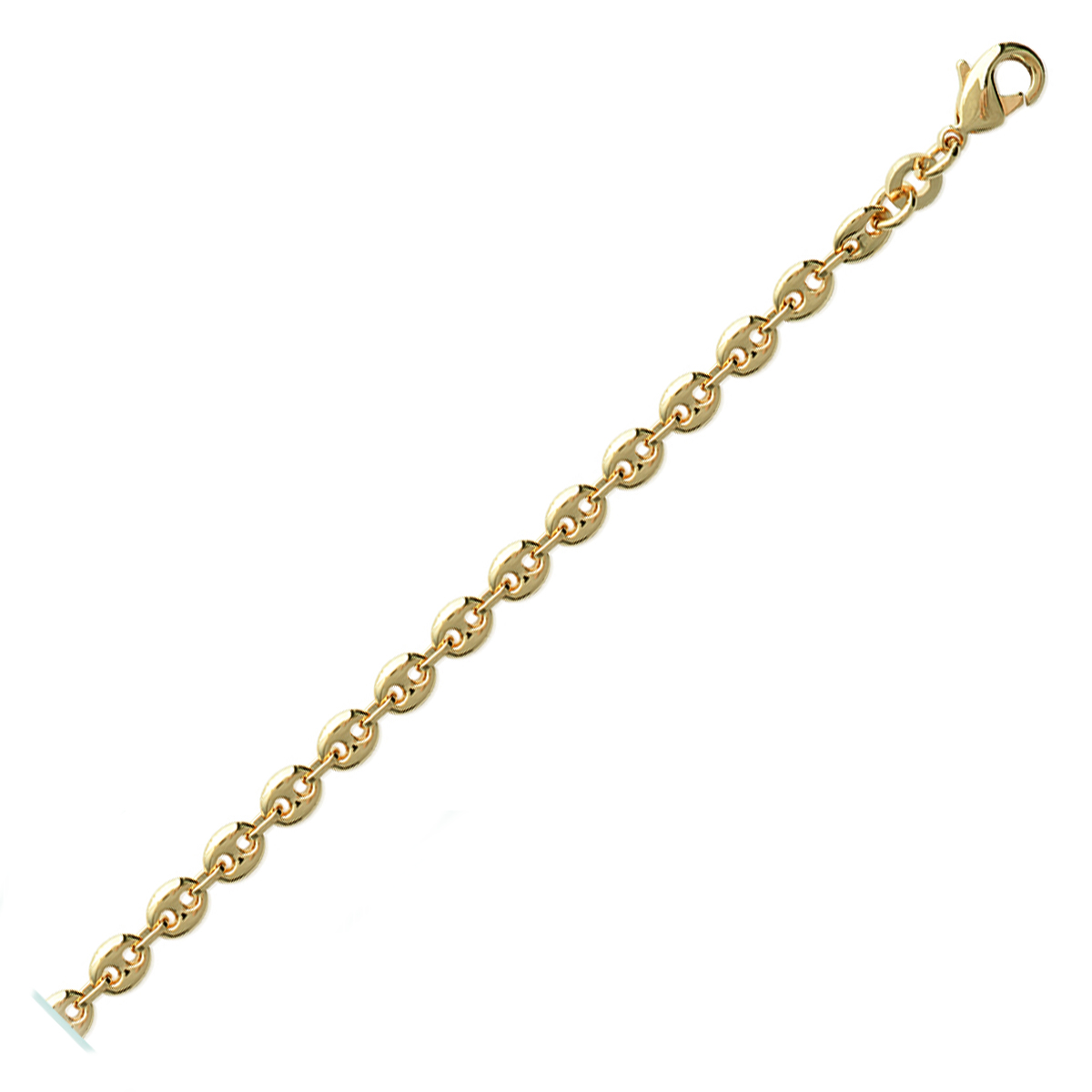 Bracelet Plaqué Or \'Grain de Café\' - 17 cm 3 mm - [P2430]