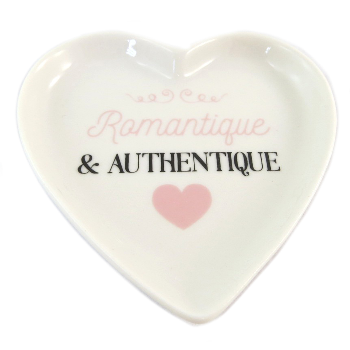 Repose sachet de thé céramique \'Love\' (Romantique et authentique) - 9x9 cm - [Q0454]