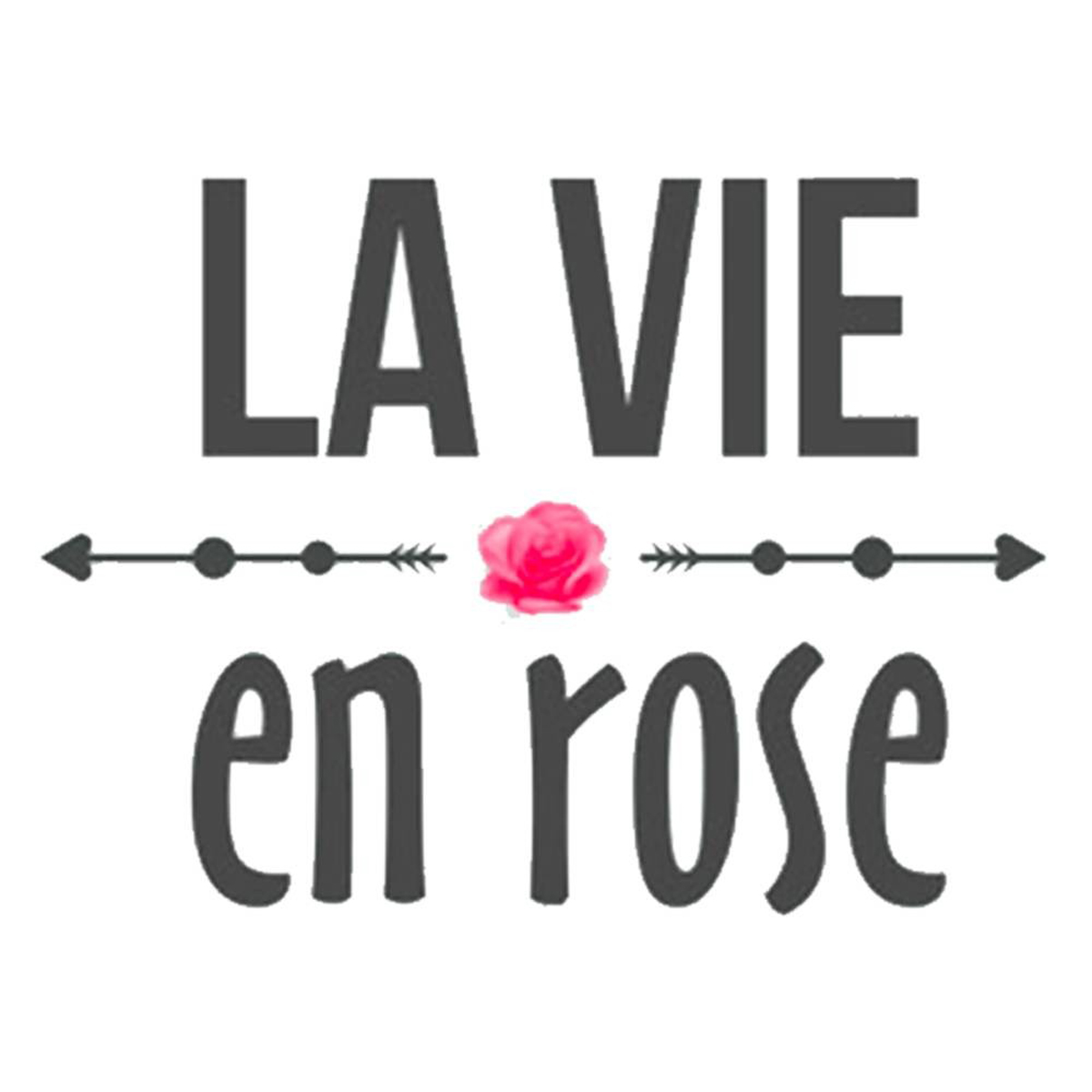 Planche de stickers \'La vie en rose\' - 20x70 cm - [P0375]