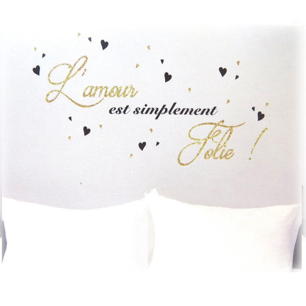 Planche de stickers paillettes \'Messages\' (\'L\'Amour est simplement Folie !\') - 60x32 cm - [P2730]
