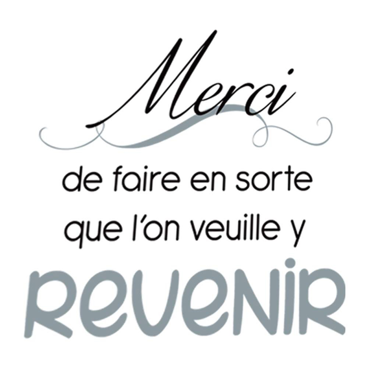Planche de stickers \'Messages\' (Merci de faire en sorte qu\'on veuille y revenir) - 20x70 cm - [Q4801]