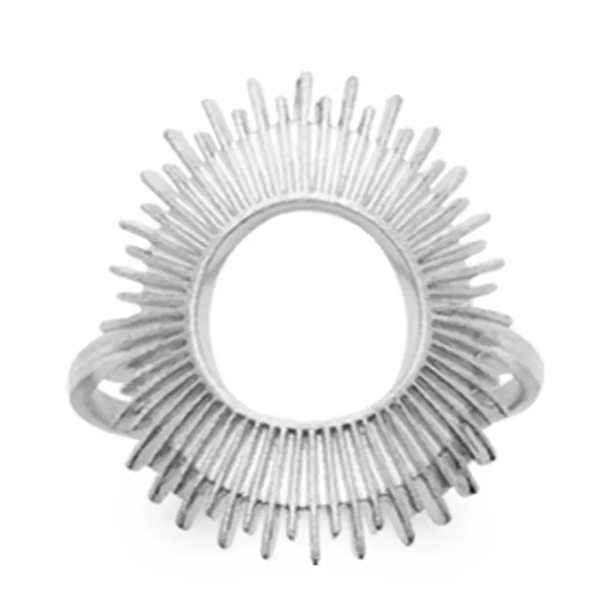 les trésors de lily Bague Argent 'Cléopatra' argenté (rhodié) 22 mm (soleil) [R3554]