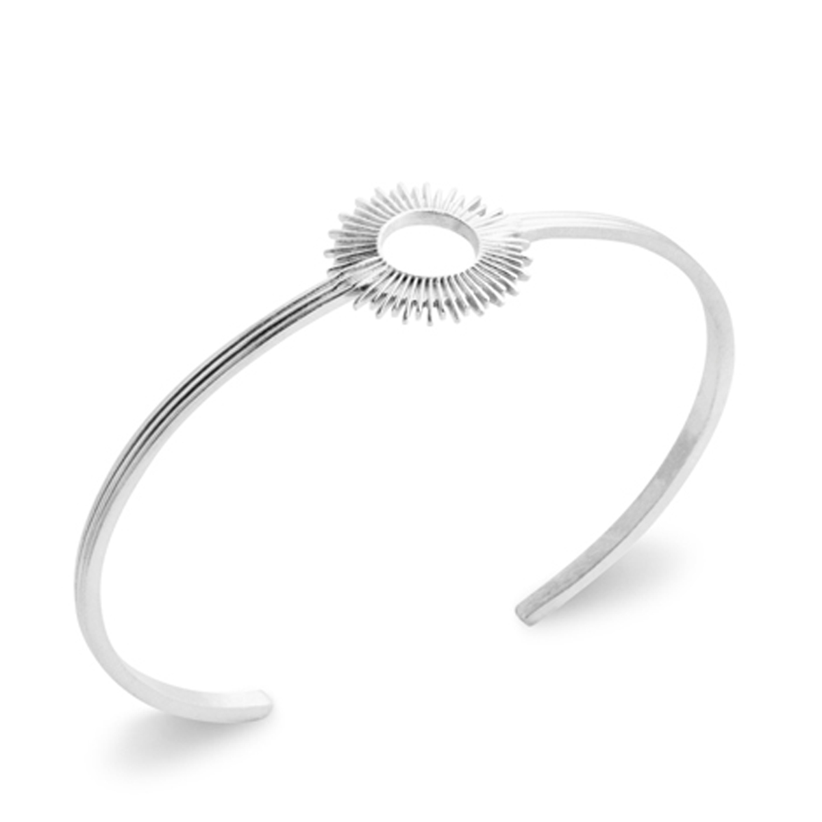 Bracelet argent \'Cleopatra\' argenté (rhodié) - 16x16 mm - [R3586]