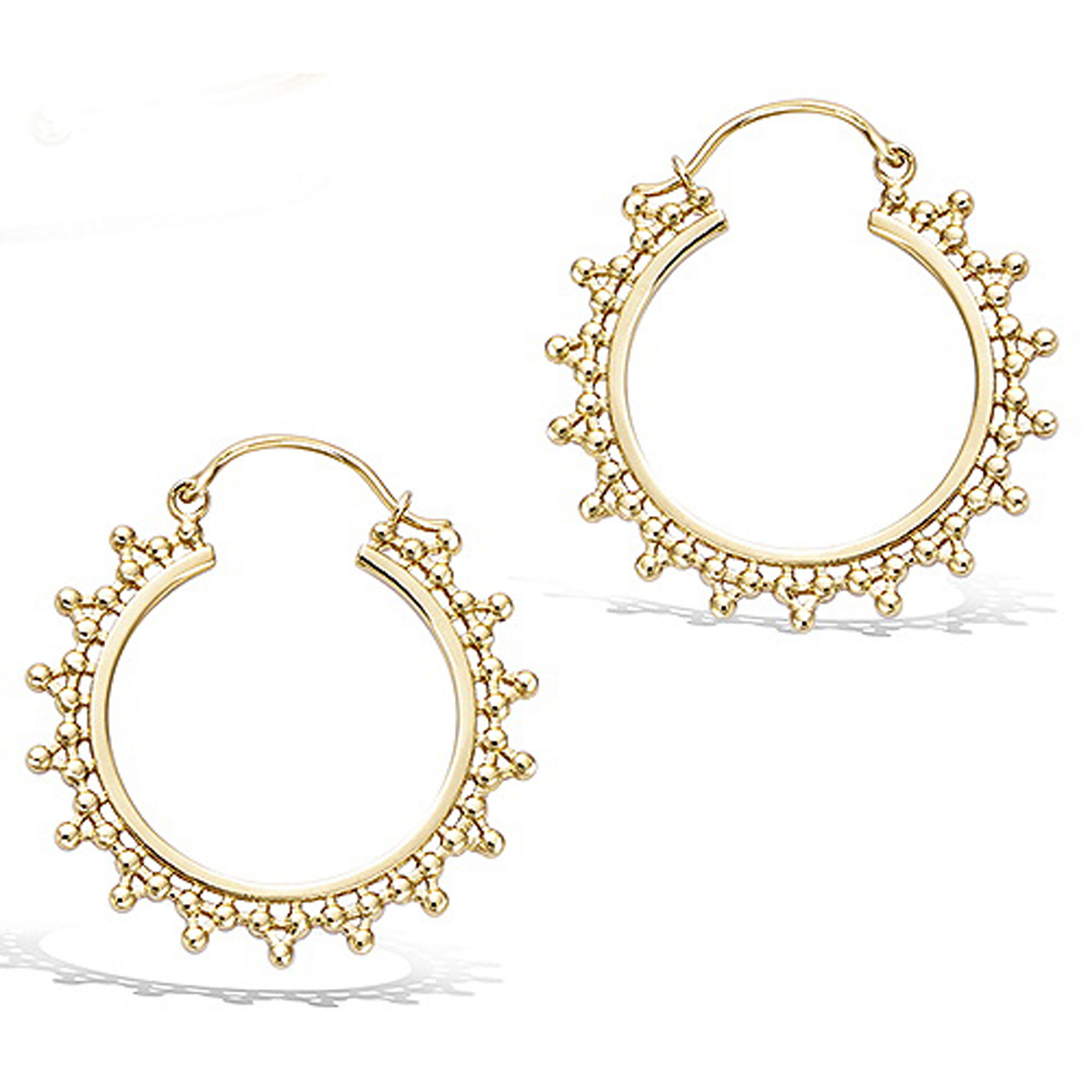 Créoles Plaqué Or \'Cleapatra\' doré - 20 mm 5 mm - [R3786]