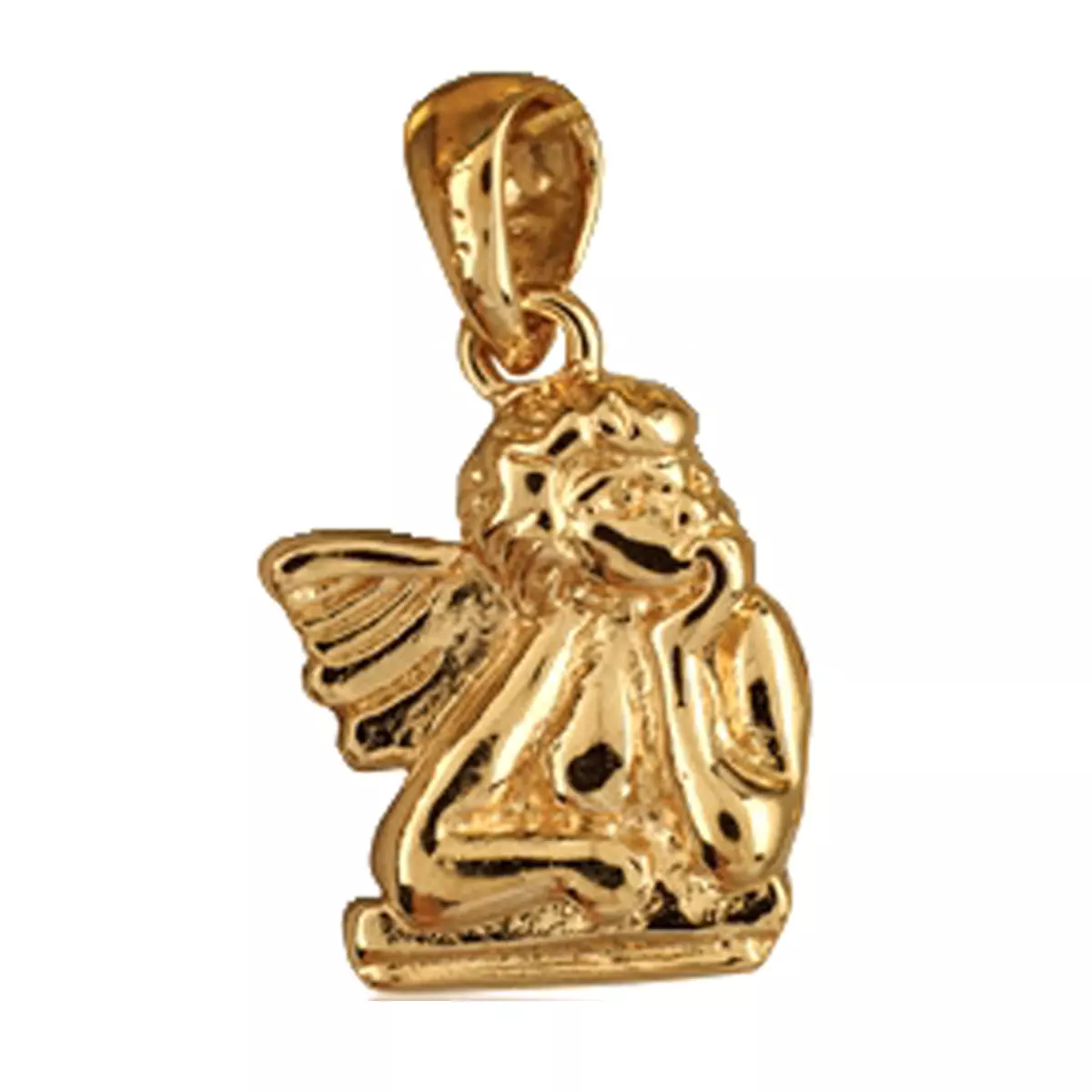 les trésors de lily Pendentif Plaqué Or 'Petit Ange' doré 15x11 mm [M6921]