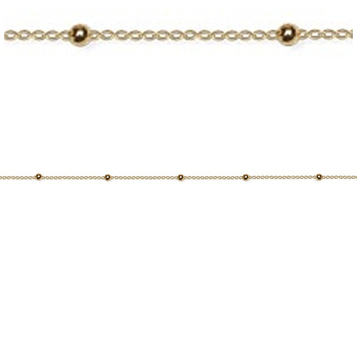 Bracelet Plaqué Or \'Billes\' doré - 19 cm, 3 mm - [R3921]