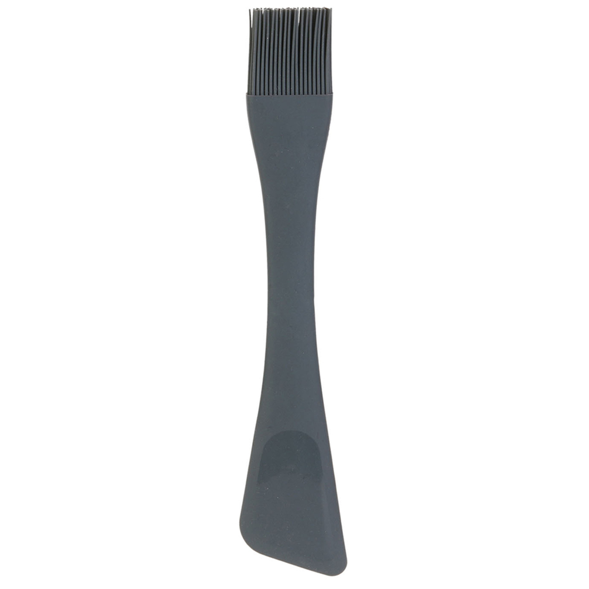 2 en 1 spatule, pinceau silicone \'Astuces\' gris - 26x5 cm - [A1767]
