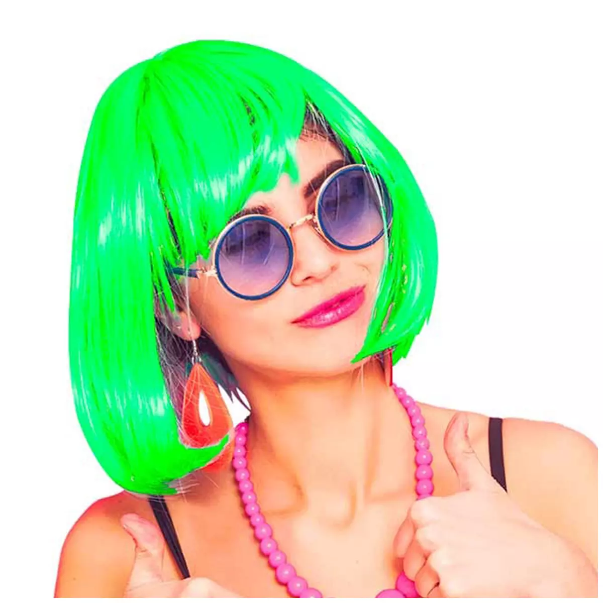 les trésors de lily Perruque 'Coloriage' vert 26 cm [Q5555]
