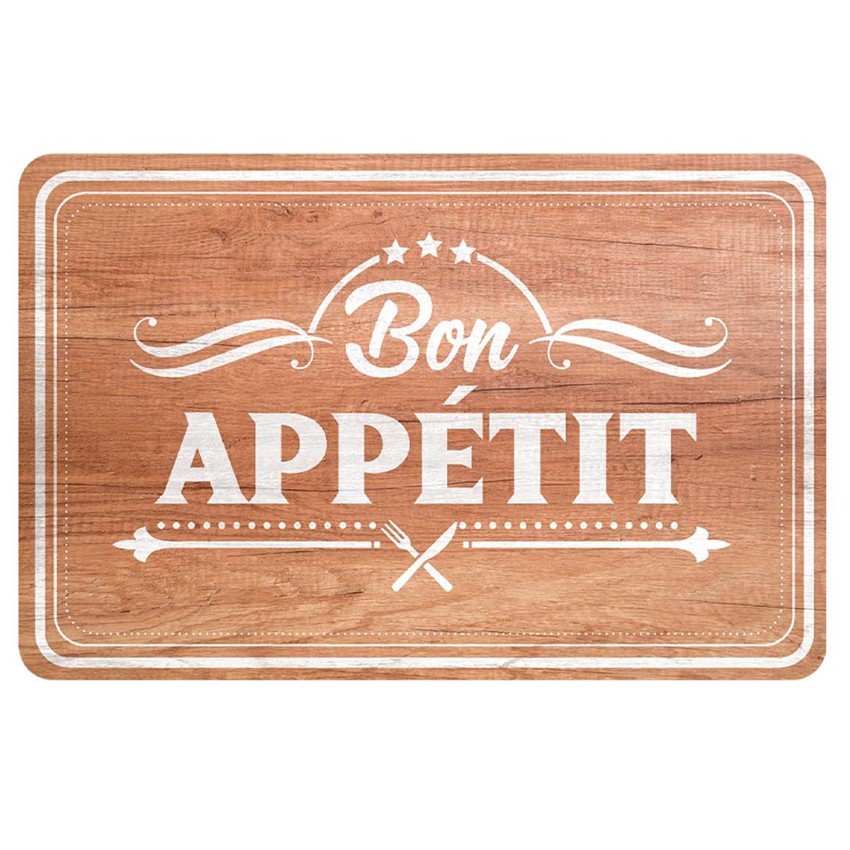 Set de table \'Bon Appétit\' marron - 43x28 cm - [A1899]