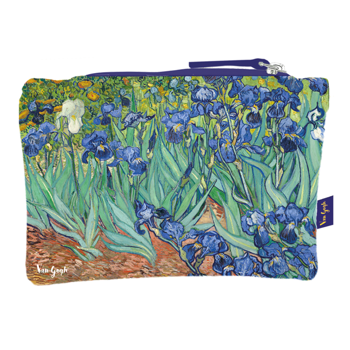 Trousse plate coton \'Vincent Van Gogh\' (Iris) - 20x15 cm - [Q9258]
