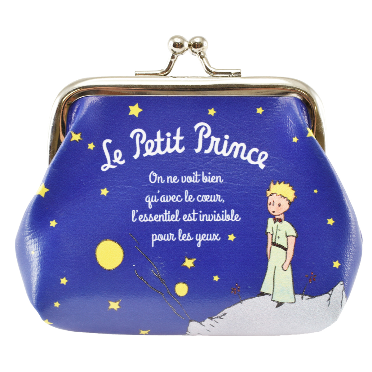 Porte-monnaie \'Le Petit Prince\' bleu (nuit étoilée) - 11x10x2 cm - [R0496]