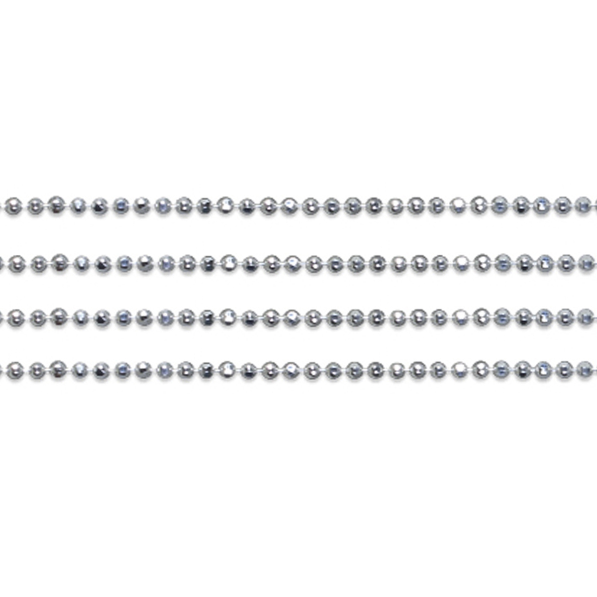 Chaine Argent \'Micro-Billes\' argenté (rhodié) - 40 cm 1 mm (diamanté) - [R4056]
