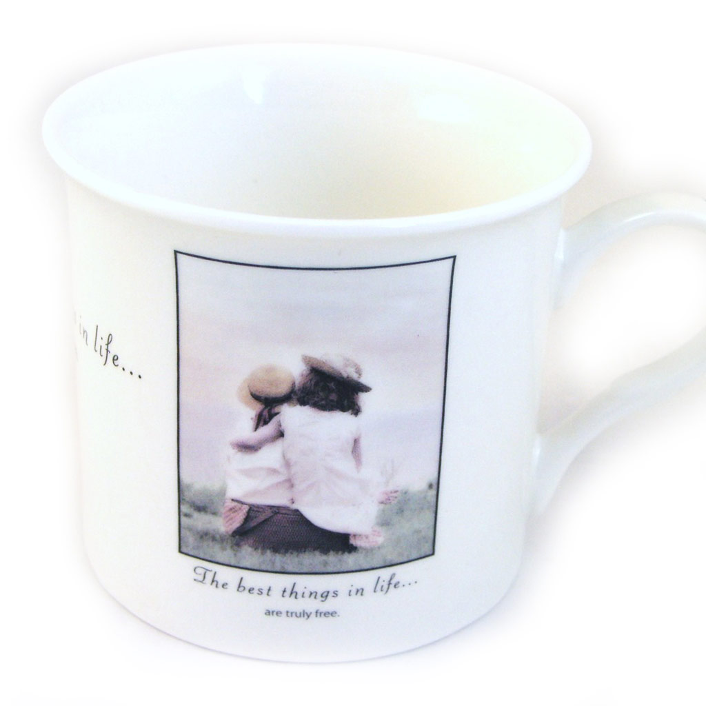Tasse Mug \'Innocence\' noir blanc - 8x9 cm - [G1484]