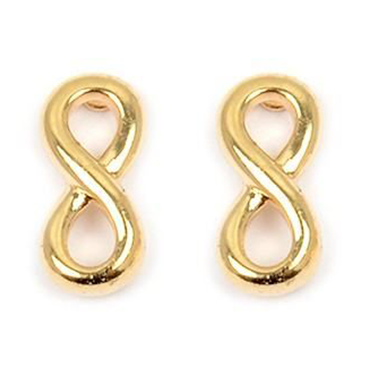 Boucles Plaqué Or \'Infini\' doré - 10x4 mm - [L4302]
