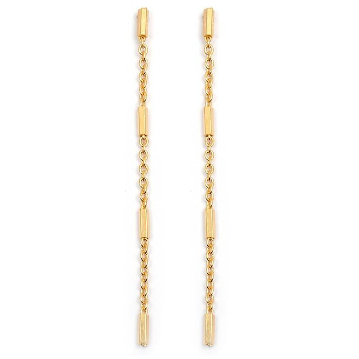 Boucles Plaqué Or \'Chorégraphie\' doré - 47x1 mm - [L4577]