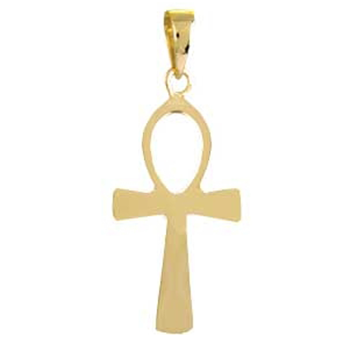 Pendentif Plaqué Or \'Croix Egyptienne\' doré - 25x15 mm - [M7010]