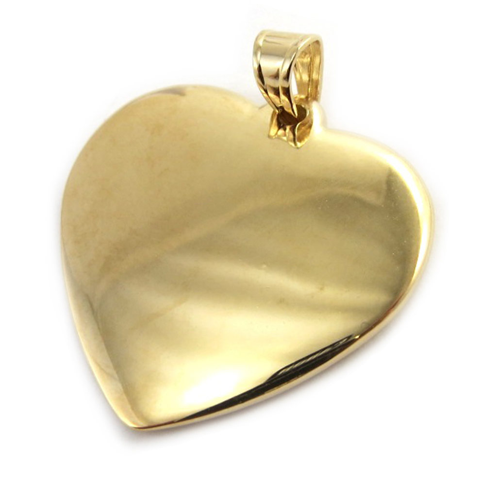 Pendentif Plaqué Or \'Coeur\' doré - 28x22 mm - [M8737]