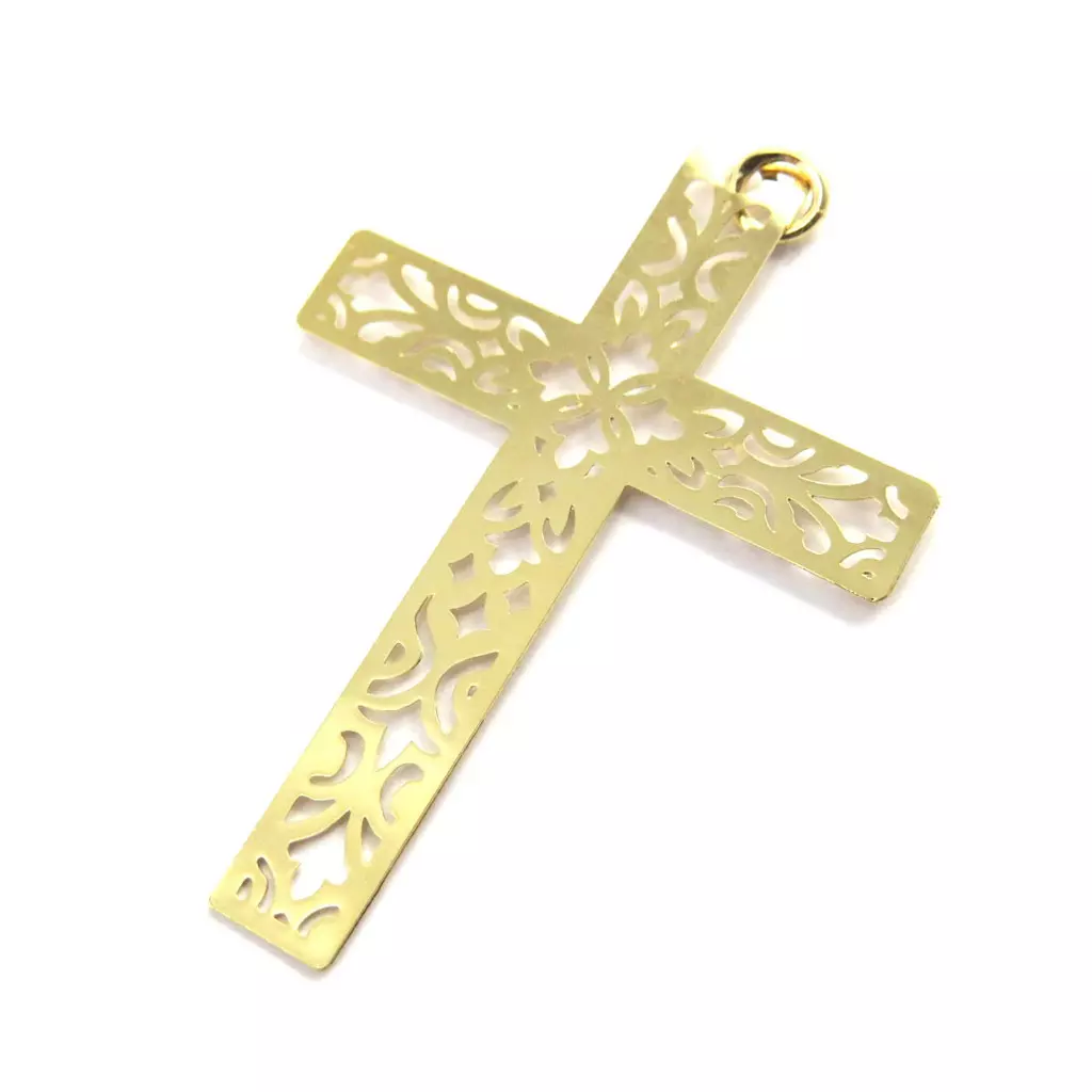 les trésors de lily Pendentif Plaqué Or 'Croix Carmen' doré 52x35 mm [M8792]