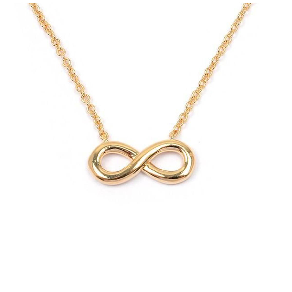Collier Plaqué-Or \'Infini\' doré - 14x6 mm - [M8860]