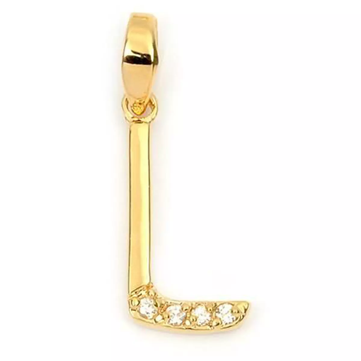 les trésors de lily Pendentif Plaqué Or 'Lettre L' blanc doré 21x10 mm [M8952]