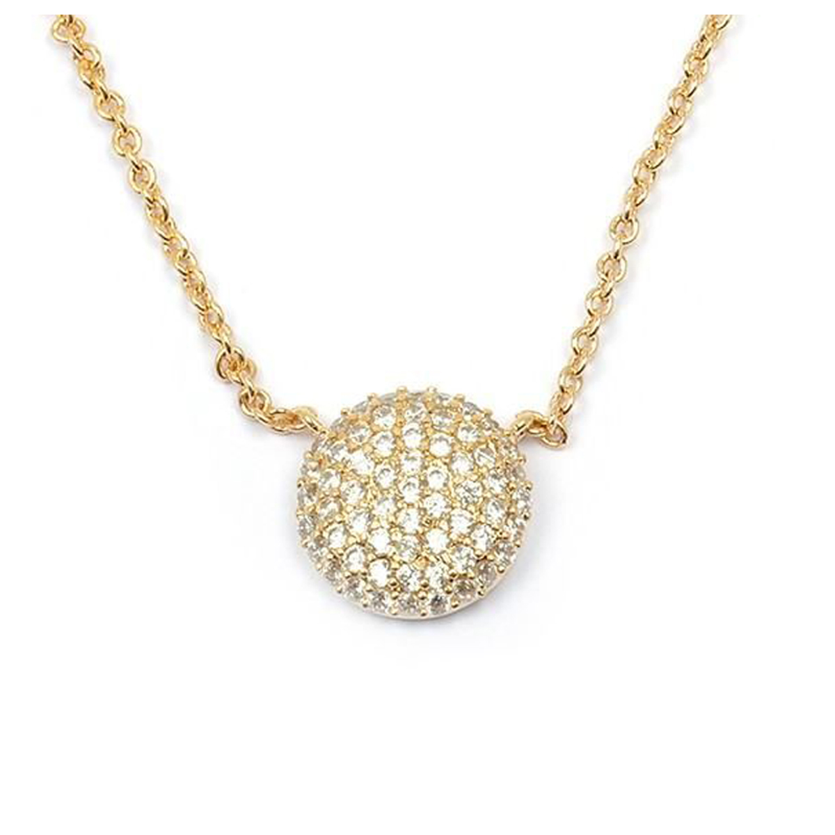 Collier Plaqué Or \'Sissi\' blanc doré - 10 mm - [P2320]