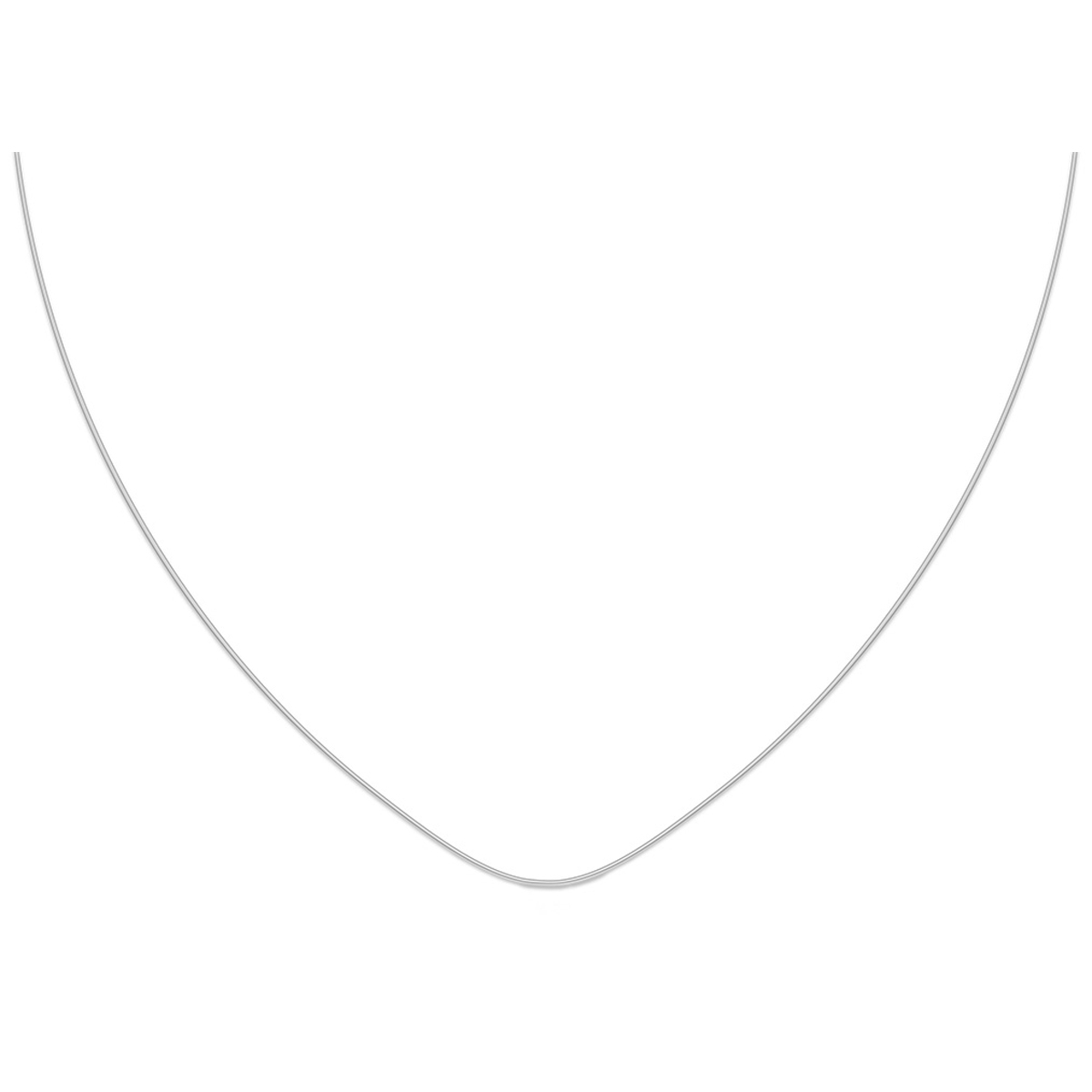 Collier cable \'Fil de pèche\' transparent argent - 40 cm 1 mm - [R1882]
