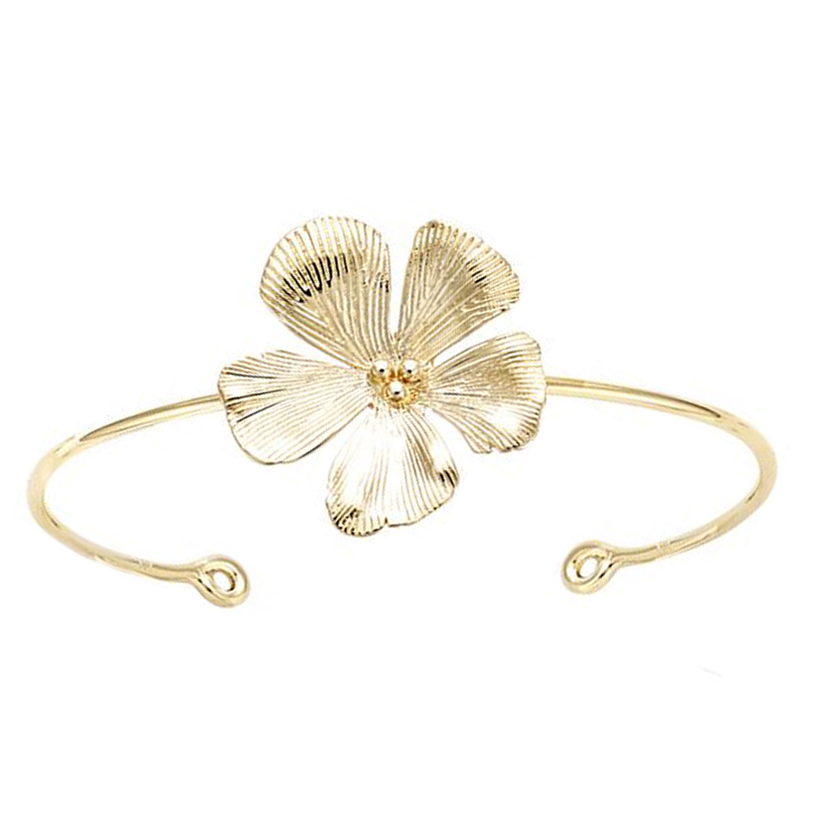 Bracelet Plaqué Or \'Cerisier\' doré - 58 mm 23x25 mm - [R3772]