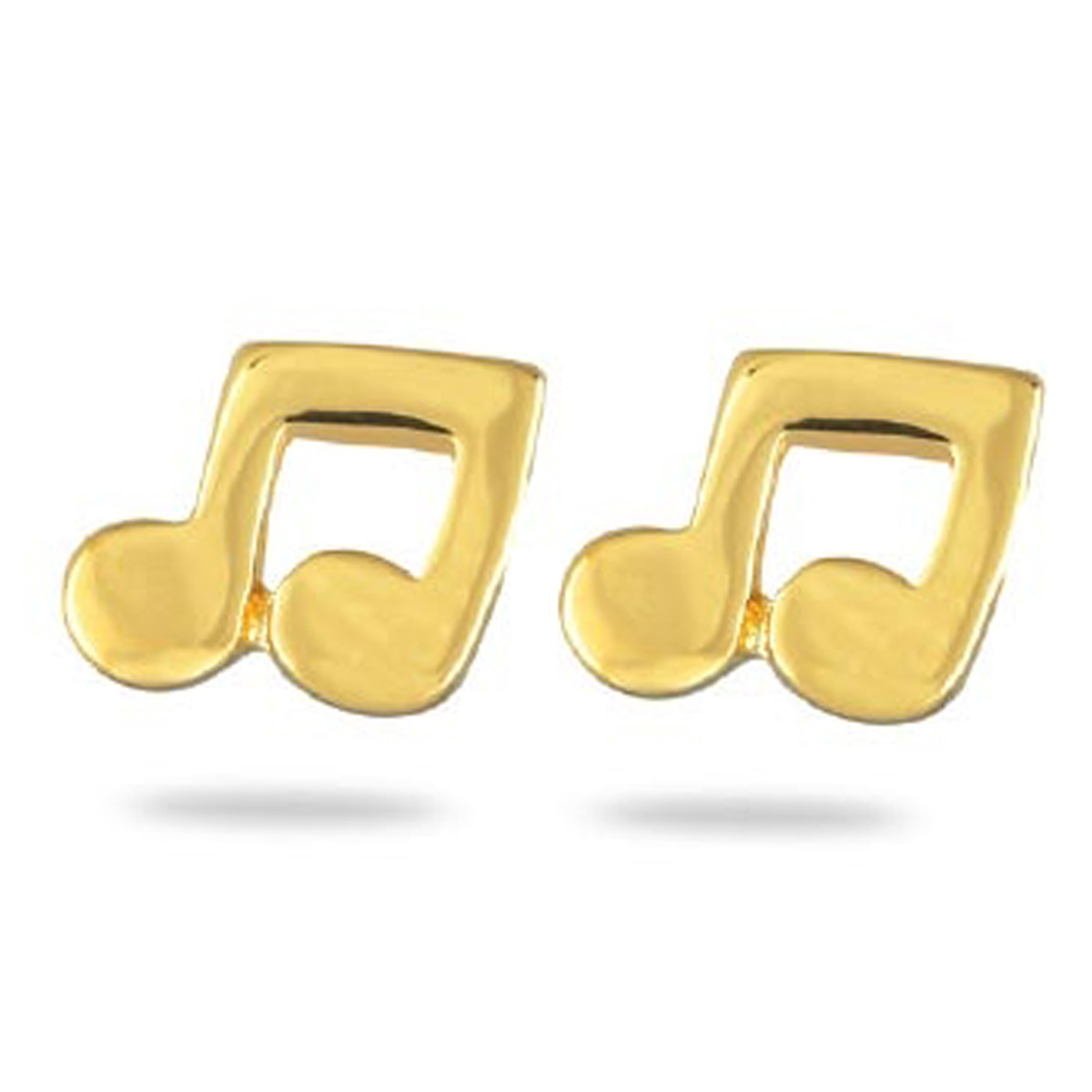 Boucles Plaqué Or \'Croches\' doré - 6x5 mm - [R4126]