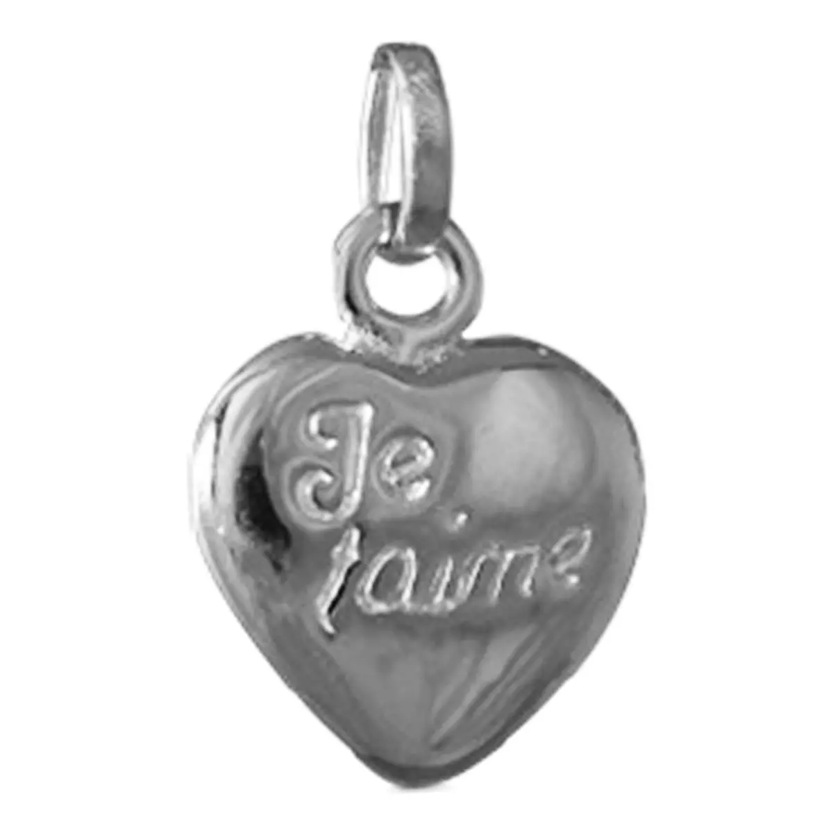 les trésors de lily Pendentif Argent 'Je T'aime' argenté 12x12 mm [R4129]