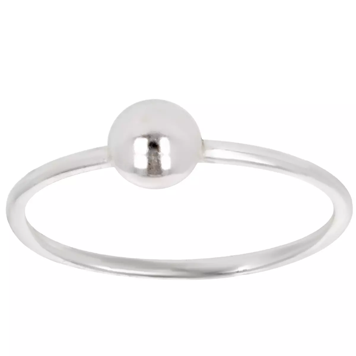 les trésors de lily Bague Argent 'Bille' argenté (rhodié) 5 mm [R4142]