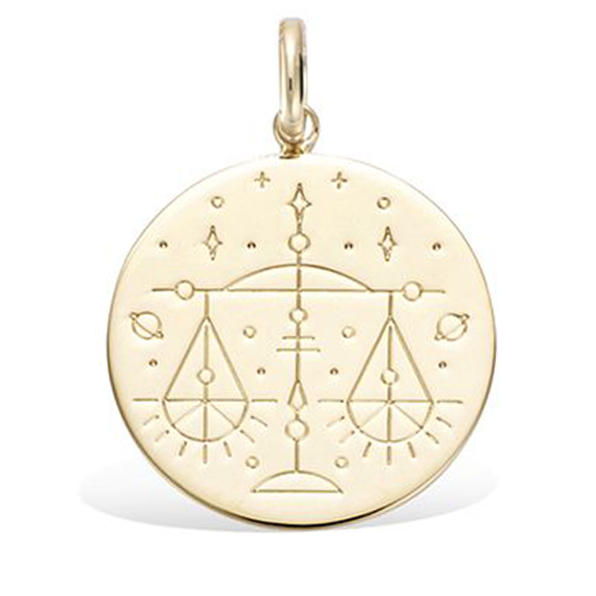 Pendentif Plaqué Or \'Balance\' doré - 20 mm - [R4171]