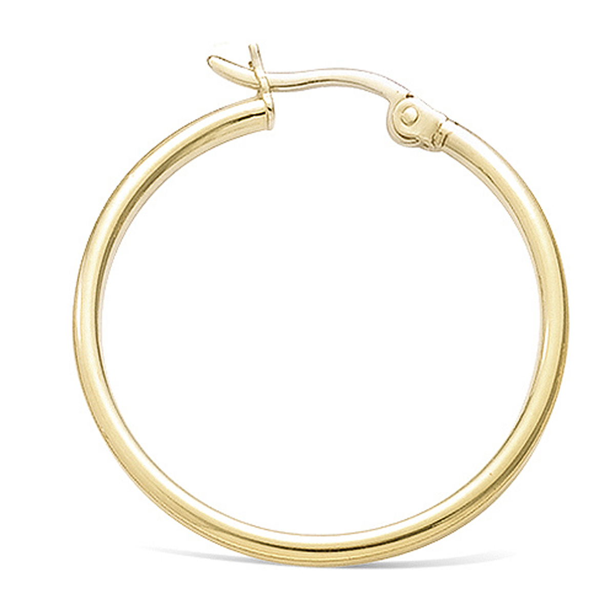 Créoles Plaqué Or \'Simplicité\' doré - 3 cm 2 mm - [R4183]