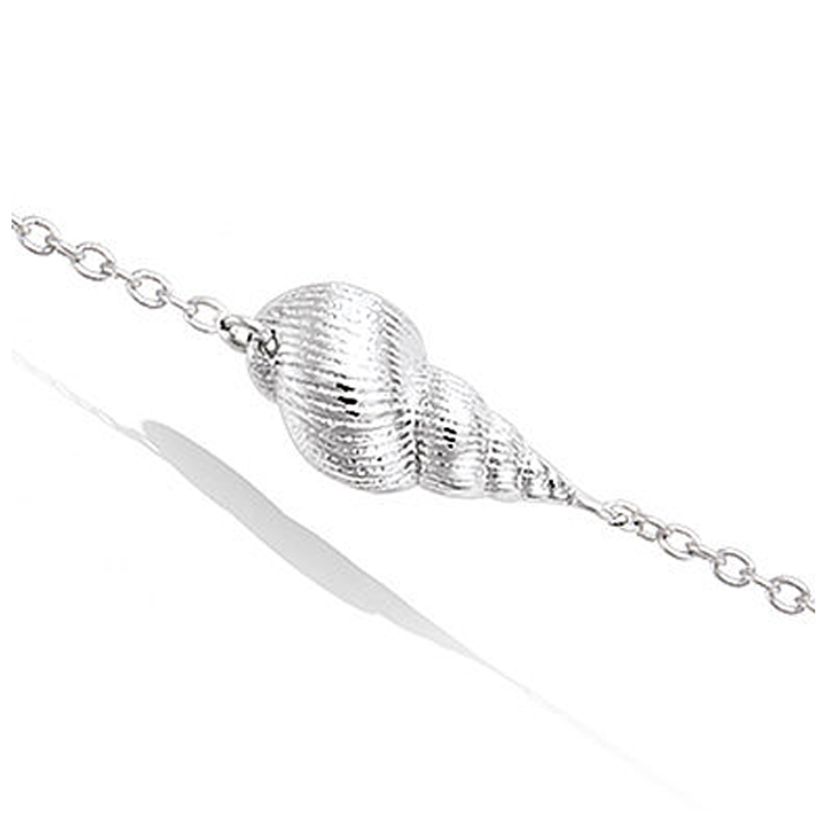 Bracelet Argent \'Coquillage\' argenté (rhodié) - 13x7 mm - [R4200]
