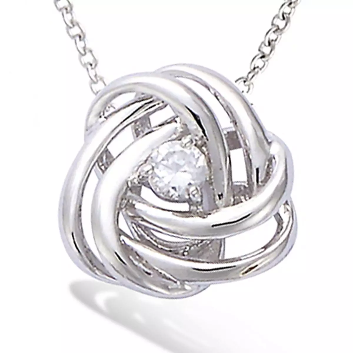 les trésors de lily Pendentif Argent 'Harmonie' blanc argenté (rhodié) 13 mm [R4224]