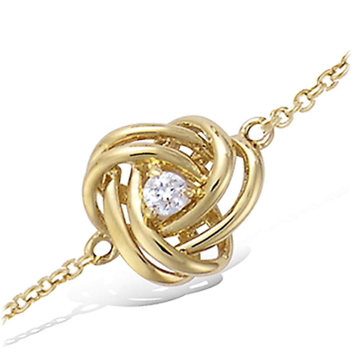 Bracelet Plaqué or \'Harmonie\' blanc doré - 9 mm - [R4243]