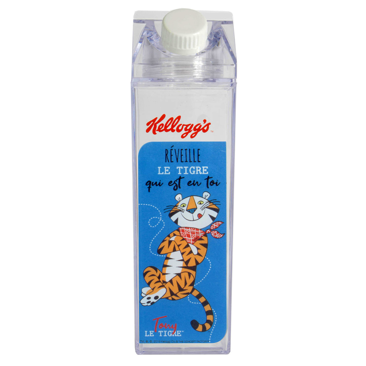 Briquet de lait rétro plastique \'Kellogg\'s\' bleu - 20x6x6 cm (45 cl) - [A2318]
