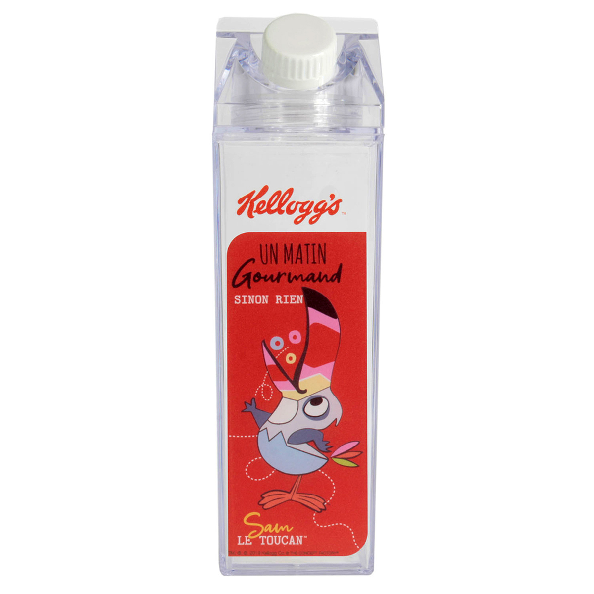 Briquet de lait rétro plastique \'Kellogg\'s\' rouge - 20x6x6 cm (45 cl) - [A2319]