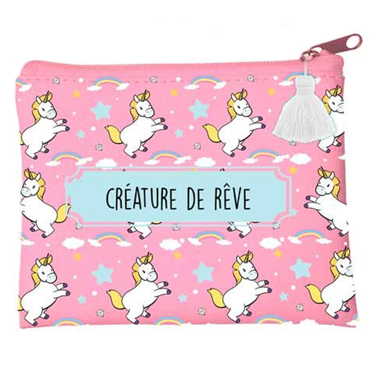 Porte-monnaie \'Licorne My Unicorn\' rose (Créature de rêve) - 115x10 cm - [P9687]