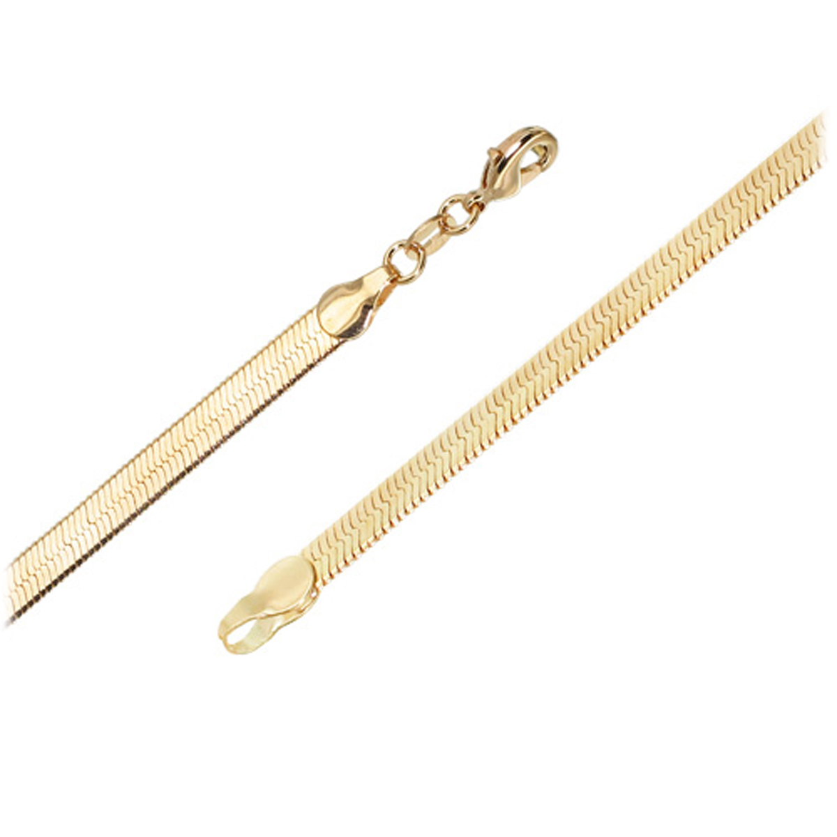 Bracelet plaqué or \'Miroir Design\' doré - 18 cm 5 mm - [G9312]