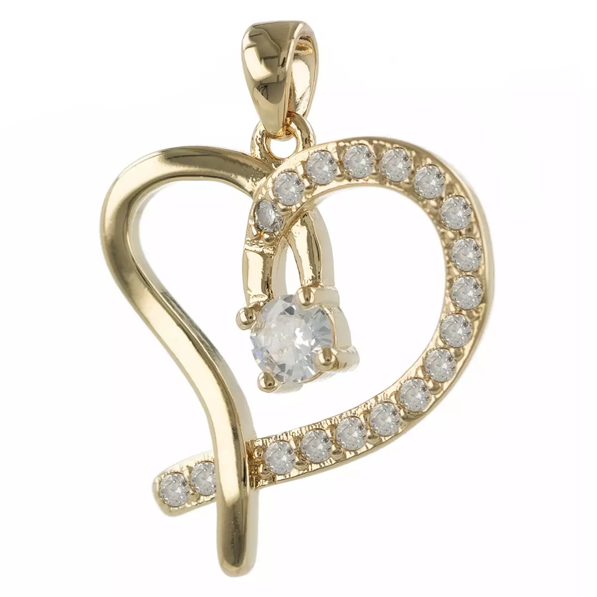 les trésors de lily Pendentif Plaqué Or 'Love' blanc doré 20x20 mm [R4827]